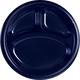 True Navy Blue Plastic Divided Dinner Plates 20ct